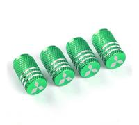 DONGDONG 4 Piezas Tapones de Válvula de Coche para Mitsubishi i-MiEV 2012-2017, Tapas Antipolvo para Ruedas de Coche Válvulas de Neumáticos Coche,Green