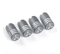 DONGDONG 4 Piezas Tapones de Válvula de Coche para Mitsubishi Lancer Evolution 2008-2015, Tapas Antipolvo para Ruedas de Coche Válvulas de Neumáticos Coche,Grey