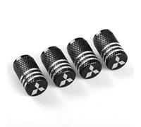 DONGDONG 4 Piezas Tapones de Válvula de Coche para Mitsubishi Lancer Evolution 2008-2015, Tapas Antipolvo para Ruedas de Coche Válvulas de Neumáticos Coche,Bla-CK