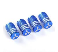 DONGDONG 4 Piezas Tapones de Válvula de Coche para Mitsubishi Outlander Sport 2011-2025, Tapas Antipolvo para Ruedas de Coche Válvulas de Neumáticos Coche,Blue