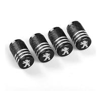 DONGDONG 4 Piezas Tapones de Válvula de Coche para Peugeot 3008 1I 2016-2020 2020-2023 2023-, Tapas Antipolvo para Ruedas de Coche Válvulas de Neumáticos Coche,Bla-CK