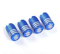DONGDONG 4 Piezas Tapones de Válvula de Coche para Suzuki AltoV III 2014, Tapas Antipolvo para Ruedas de Coche Válvulas de Neumáticos Coche,Blue
