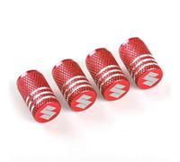 DONGDONG 4 Piezas Tapones de Válvula de Coche para Suzuki S-Cross III 2021-, Tapas Antipolvo para Ruedas de Coche Válvulas de Neumáticos Coche,Red