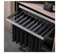 DONGGANSHI Perchero extraíble para Pantalones Perchero extraíble para Pantalones para Armario, cajón Extensible para Pantalones con riel Amortiguador Perchero extraíble para Pantalones