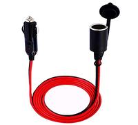Dongge 12 V/24 V Cable de Extensión para Mechero de Coche, Encendedor de Cigarillo Macho a Hembra, Toma de Mechero para Coche, Enchufe Adaptador 2m