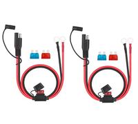 Dongge 2 conectores SAE de batería SAE corta rápidamente el conector en el fusible de 12 V de abrazadera de anillo adecuado para cargar motocicletas, tractores, coches, etc