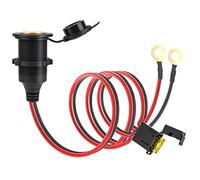 Dongge 2 m de alto rendimiento para encendedor de cigarrillos, resistente al agua, 12 V/24 V CC, para barco, moto, coche, 2,5 mm², cable de conexión 20 A