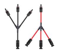 Dongge Conector solar en Y, adaptador paralelo 3 a 1, cable de módulo solar, distribuidor de enchufe fotovoltaico