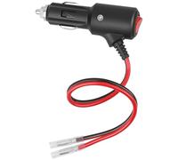 Dongge Enchufe para encendedor de cigarrillos con interruptor, cable de extensión de 12-24 V, enchufe universal con cable de 14 AWG, 30 cm, 20 A, para conexión de alimentación CC en coches, barcos
