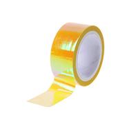 dongguan NUEEUDD Gimnasia rítmica Decoración Holográfica Prismático Brillo Cintas Aros Stick Deporte Accesorio Amarillo