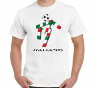 donghuan Italia 90 T-Shirt Mens Retro 1990 World Cup Football Retro Logo Kit Italy Top