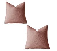 DONGKER 2 fundas de almohada, 45 x 45 cm, lujosas, suaves, para el día de Navidad, cojín decorativo para sofá, salón, dormitorio, decoración del hogar (sin relleno)