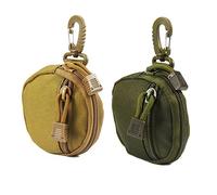DONGKER 2 Piezas Monedero Táctico, EDC Militares Bolsas con Gancho para Monedas, Auriculares Inalámbricos, Llavero, Estuche, Billetera, Llave