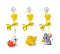 DONGKER 3 juguetes colgantes para gatos, juguetes interactivos para gatos con campana para gatos de interior para hacer ejercicio, entretenerse y mantenerse en forma