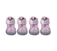 DONGKER 4pcs Botas para Perros, Zapatos de Malla para Perros, Zapatos de Verano para Perros, Sandalias Transpirables para Perros Grandes, Pequeños y Medianos
