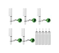 DONGKER 5 luces LED de pesca con campana, alarmas nocturnas de pesca nocturnas, alarma para caña de pescar con puntas de caña de 0,5 mm a 2,8 mm