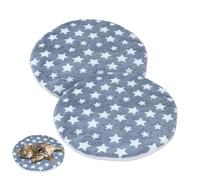 DONGKER Alfombra Redonda para Gatos (2 Unidades, 40 x 40 cm), de Doble Cara, de Forro Polar Coral, Ideal para Camas, árboles para Gatos, jaulas, sofás y tumbonas