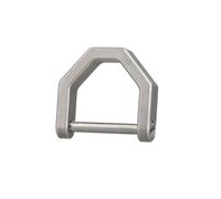 DONGKER Anillo en D, llavero en forma de D de titanio para llaves de coche o casa, Larghezza mediale di 10 mm