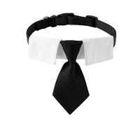 DONGKER Bandana Smoking para perros, collar formal ajustable con hebilla de metal para animales de talla pequeña, mediana y grande, para boda, Halloween, cosplay, cumpleaños, fiesta