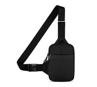 DONGKER Bolsa bandolera impermeable con correa de hombro ajustable para hombres y mujeres, senderismo, viajes, deportes al aire libre, S negro, S, Informal