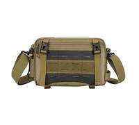 DONGKER Bolsa de hombro táctica, impermeable Molle, bolsa táctica de pesca con múltiples compartimentos y bolsillos para senderismo, pesca, ciclismo, caza, camping, Brown, Clásico