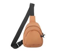 DONGKER Bolso bandolera pequeño, mochila cruzada de nailon impermeable con múltiples bolsillos, ligera para mujeres y hombres, viajes, senderismo, Orange, inch