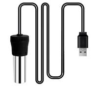 DONGKER Calentador de agua sumergible para acuario, 28 ℃ 5 W/10 W/20 W, mini USB calentador de acuario, alimentado por USB, 5 V 2 A, para tanque de peces y tortugas de 1,5 a 5 L