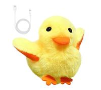 DONGKER Cat Toys - Pato de peluche recargable, juguete interactivo para gatos, pato de peluche realista, carga USB, lavable para gatos de interior (no incluye hierba gatera)