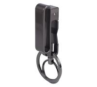 DONGKER Clip de llavero de cinturón, llavero de mosquetón de aleación de zinc con diseño de doble círculo con 2 llaveros para varios tipos de llaves