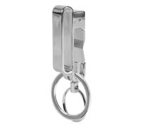 DONGKER Clip de llavero de cinturón, llavero de mosquetón de aleación de zinc con diseño de doble círculo con 2 llaveros para varios tipos de llaves