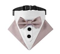 DONGKER Collar de esmoquin para perro, collar de esmoquin ajustable con pajarita y diseños de corbata para el cuello para perros pequeños, medianos y grandes