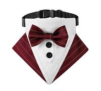 DONGKER Collar de esmoquin para perro, collar de esmoquin ajustable con pajarita y diseños de corbata para el cuello para perros pequeños, medianos y grandes