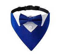 DONGKER Collar de esmoquin para perro, esmoquin formal ajustable con pajarita y corbata para el cuello para perros pequeños, medianos y grandes