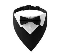 DONGKER Collar de Esmoquin para Perros, Bandana Ajustable con Papillon para Perros Pequeños, Medianos y Grandes para Boda, Cumpleaños y San Valentín