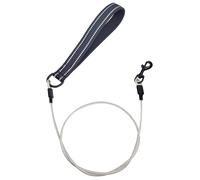 DONGKER Correa de perro a prueba de mordidas, cadena de acero de 1,2 m con mango acolchado reflectante suave de nailon para perros pequeños, medianos y grandes