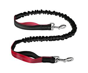 DONGKER Correa elástica para perro, 1,2 m/1,5 m, cintura giratoria de 360º, correa de perro de doble mango, absorción de golpes, reflectante, para perros pequeños, medianos y grandes (sin riñonera ni