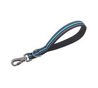 DONGKER Correa para perros de 32 cm, reflectante y corta, con clip de metal y acolchado suave para el entrenamiento de perros grandes/medianos