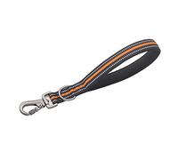 DONGKER Correa para perros de 32 cm, reflectante y corta, con clip de metal y acolchado suave para el entrenamiento de perros grandes/medianos