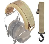 DONGKER Cubierta táctica para auriculares, orejeras tácticas, cubierta modular Molle diadema con anillo en D para orejeras, micrófono y auriculares
