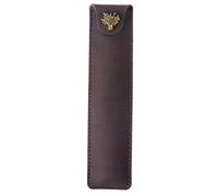 DONGKER Estuche de cuero para bolígrafos, estuche vintage con diseño de botón a presión, para hombres y mujeres, trabajo, oficina, café, Classique