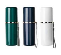 DONGKER Estuche de viaje para cepillo de dientes, 2/3 piezas, funda desmontable para cepillo de dientes, impermeable, para viajes, gimnasio, camping, baño, uso diario, Verde+azul+blanco, Classique