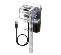 Dongker - Filtro de acuario fino, 250 l/h 2,5 W, filtro para colgar en la parte posterior, flujo ajustable ultra silencioso, filtro de suspensión en la espalda para tanques de acuario de 2 a 8 galones