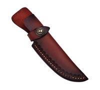 DONGKER Funda de cuero para cuchillos, funda recta para cuchillos horizontales verticales, fundas para cinturón, bolsa para cuchillo de hoja de 5 pulgadas (sin cuchillas)