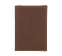 DONGKER Funda de cuero para pasaporte, con bloqueo RFID, para viajes, con capacidad para 4 ranuras para tarjetas y 2 pasaportes, para hombres y mujeres, marrón claro, Clásico