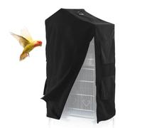 DONGKER Funda para jaula de pájaros, impermeable, protección solar para pájaros, funda opaca transpirable con cremallera y cierre autoadhesivo para pájaros, loros, periquitos, guacamayos, tortolitos