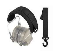 DONGKER Funda táctica para auriculares, orejeras tácticas, cubierta modular, diadema Molle con anillo en D para orejeras, micrófono, auriculares