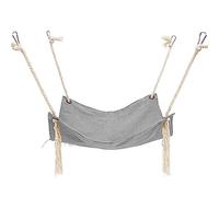 DONGKER Hamaca de jaula para gatos, nido colgante de doble cara para mascotas, lino de algodón transpirable con 4 ganchos para menos de 7 kg, gatos, gatitos, conejos, hurones, chinchillas