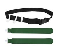 DONGKER Juego de banderas y cinturones, banderas de fútbol, cinturón de fútbol de PVC, 2 banderas, hebilla de liberación para equipos de entrenamiento juvenil y adulto, verde, 1