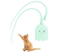 DONGKER Juguete de varita para gatos, juguete automático de silicona para gatos, recargable, juguete para gatos de interior, alivio del estrés aburrido