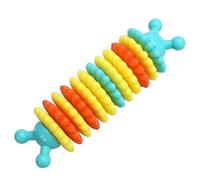 DONGKER Juguete masticable para Perros, con Forma de Caricatura, para Limpiar los Dientes de Cachorro, Resistente a Las mordeduras y con protuberancias de Dientes de Sierra, para Perros pequeños